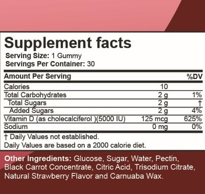 Abvite, Extra Strength, Vitamin D3, 5000 IU, Gummies, Bone Health, Immune Support, Mood Regulation, Sunshine Vitamin, Chewable, Convenient, Daily Supplement